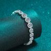 Pulsera de Plata Esterlina 925 con Moissanita para Mujer, Pulsera de Plata Versátil de Alta Gama, Joyería que No se Desvanece, Modelo Popular Transfronterizo al por Mayor