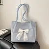 Bolsas de Mujer de Nicho de Moda 2025 Nueva Moda Ins Casual Versátil Bolso de Mano Bolso Tote de Hombro con Lazo Bolso Marinero