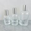 Botella Cilíndrica de Fondo Grueso para Perfume 30ml 50ml 100ml Botella Recargable de Cierre a Presión Portátil con Atomizador Exquisito Empaque Cosmético