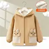 Avental Infantil Outono e Inverno Forrado com Lã Roupa Externa Estilo Estrangeiro Jaqueta de Penas Impermeável e Anti-Sujeira Jaqueta com Capuz para Meninos Crianças de Meia-Idade e Grandes