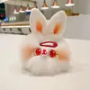 Horquilla de amor hecha a mano Llavero de peluche de conejo Colgante de bolsa de dibujos animados creativo famoso en Internet Joyería de regalo para estudiantes