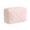 Nueva Bolsa de Maquillaje Acolchada Floral para Mujer, Bolsa de Tocador Portátil para Viaje, Bolsa de Almacenamiento Suave Simple de Gran Capacidad para Cuidado de la Piel