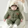 Body Cálido para Niños Otoño Invierno Ropa para Niños Bebé Más Terciopelo Engrosado Impermeable Manga Larga Mameluco Lindo Dibujo Animado Monopieza
