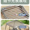 Estufa de Cassette Plegable para Exteriores Parrilla para Barbacoa Fogata de Camping Cocina de Té Hogar Interior Carbón Asador de Carne Estufa Pequeña