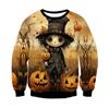 Sudadera con Estampado de Disfraz de Halloween Europeo y Americano para Hombre, Sudadera de Manga Larga de Moda para Hombre y Mujer, Impresión Digital 3D, Demonio de Terror