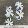 Diseño de Escena de Boda con Flores Artificiales Azules, Arreglo de Piso con Flores Falsas, Phalaenopsis, Tulipanes, Arreglo Floral Decorativo Suave