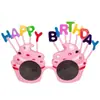 Gafas de Cumpleaños Libro Rojo Pequeño Tono de Sacudida Misma Fiesta Divertidos Accesorios para Fotos Horneado de Pastel Feliz Decoración para Selfies
