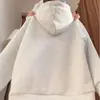 Casaco de Manga Comprida com Estampa de Cachorro de Desenho Animado para Meninas de Crianças Mais Velhas, Novo Design para Primavera e Outono, Cardigã Moletom Doce e Casual