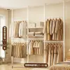 Prateleira de Roupas de Cima para Baixo 38mm Espessada Prateleira de Montagem de Guarda-Roupa Prateleira de Armazenamento Retrátil Haste de Suporte de Cima para Baixo