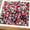 8mm Beads Flor Explosiva Esmalte Gelo Rachado Contas Soltas Material para Pulseira Colar Brinco DIY Feito à Mão Ornamento Acessórios Nenhum