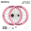 Juego de Ruedas Plegables MEROCA 20 pulgadas 406/451/349 BMX Llanta de Pala Grande Rodamiento de Radios Rectos