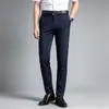 Calça Casual Fresca de Seda de Gelo de Alta Elasticidade para Homens, Verão Respirável Fina Slim Fit Reta com Caimento Longa para Homens 19801