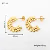 Atacado Fábrica Estilo Retrô Cor Titânio Aço Conserva Cor Clássico Argola Lisa Design Em relevo Brincos Moda Nicho Argola Brincos para Mulheres