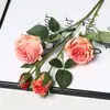 Flores Artificiales Estilo Nuevo Tulia Rosa Flores de Boda Ramo de Flores Falsas Decoración de Flores de Seda de Alta Gama Arte Floral Suave