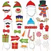 Decoración de Ambiente para Fiesta Navideña Muñeco de Nieve Divertido Máscara de Papel para Fotografía Gafas Accesorios Fotográficos Navideños