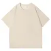 200g Algodão Puro Ombro Caído Gola Redonda Manga Curta Verão Novo Estilo Direto da Fábrica 39 Cores Unissex Solta Cor Sólida Camiseta Atacado