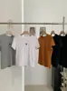 Camiseta Bordada de Manga Corta Kekezoon con Tres Rayas Verticales, Top Versátil de Cuello Redondo Ajustado al Cuerpo Venta al por Mayor 7873