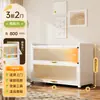Estantería de acero con múltiples niveles y puertas, estantería para niños integrada en la pared, vitrina a prueba de polvo, estante de almacenamiento de pie