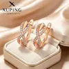 Xuping Brazaletes Rusos Transfronterizos para Oreja, Aros Color Oro de 18K con Incrustaciones de Diamantes, Joyería de Lujo Ligero de Alta Gama al por Mayor para Mujeres