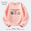 Moletom Infantil Novo Estampa de Desenho Animado Casual Pulôver Outono e Inverno Novo Tudo-em-Um Veludo Forrado com Lã Quente Top Base