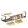 Zapatero de capas, zapatero retráctil para el hogar, zapatero con compartimentos en capas, cesta colgante inferior, estante de almacenamiento, zapatero de acabado