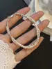 Pulsera Rota de Perlas Plateadas para Mujer, Estilo de Nicho de Lujo Ligero, Nuevo Modelo 2025, Pulsera Personalizada de Doble Capa de Lujo Ligero