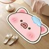 Tapete de baño de cerdo lindo tapete absorbente para puerta tapete de baño para puerta tapete de inodoro de baño de dibujos animados decorativo manta de barro de diatomeas