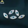 Olho de Diabo Concha Natural de Água Salgada Contas de Olho Dupla Face em Formato de Palma Gotejamento de Óleo Contas Soltas Para Colar DIY Acessórios de Joias