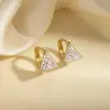 Exquisitos Aretes de Diamantes Micro-Incustados para Mujer, Estilo Coreano, Nicho, Sencillos, Compactos, Aretes con Forma de Diamante, Gama Alta, Elegantes, Aretes de Celebridad de Internet