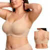 Amazon sujetador de gelatina sin costuras para mujer transfronterizo, sin varillas, escote en V profundo, push-up, cómodo, de soporte, lencería talla grande