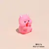 Estatuetas Estereoscópicas de Castor Rosa de Resina Pequenos Enfeites DIY para Carro Desktop Joias da Moda Acessórios de Chaveiro de Saco Surpresa