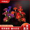 Lámpara Solar Azalea de 4 Cabezas al por Mayor Nueva Flor Artificial Decoración para Patio Exterior Jardín Lámpara de Césped Súper Brillante