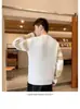 Suéter de bloques de color para hombre, tejido de moda para el invierno, corte holgado, elegante y con un ambiente sofisticado y relajado, un suéter cálido para la temporada de invierno