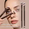 Set de Pinceles de Maquillaje Doble Cara Transfronterizo Europeo y Americano, Pincel para Base tipo Almohada, Pincel para Polvo de Rubor, Pincel de Maquillaje Color Café, Herramientas de Belleza