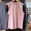 Camiseta sin mangas de mezcla de algodón para hombre y mujer 2026 Verano Color Sólido Absorbe el Sudor Camiseta sin Mangas 482760/475363