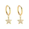Nuevos Pendientes de Acero Inoxidable de Moda, Pendientes Geométricos Simples de Oro de 18K, Pendientes Versátiles de Estilo Nicho para Mujeres