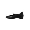 Sapatos Mary Jane Confortáveis de Pele de Ovelha para Mulheres, Sapatos Baixos com Salto Médio Robusto, Novidades de Outono, Couro Genuíno por Dentro e por Fora, Bico Quadrado, Sapatos Baixos para Mulheres
