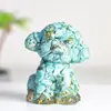 [Teddy de Vestir] Enfeites de filhote de vestir Desktop adoráveis decorativos produção de resina e cristal natural