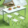Mesa de Exterior Portátil Liga de Alumínio Dobrável Mesa de Jantar Dobrável Mesas e Cadeiras Piquenique Mesa Pequena Mesa de Feira Redonda Metabo