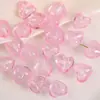 Coração de Vidro Perfurado Rosa Doce e Delicado Contas Soltas Pulseira Material DIY Colar Brincos Pingente Acessórios de Joias