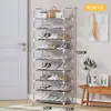 Zapatero simple de entrada multicapa para el hogar, ensamblaje, zapatero para la entrada, tipo zapatero pequeño minimalista moderno económico, estante para dormitorio
