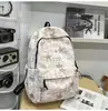 Mochila con Letras Estilo Trendy Cool Hoshino para Estudiantes, Fiestas, Ambiente Oscuro, Casual, Versátil, para Viajes y Uso Diario