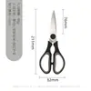 Tijeras para el hogar, Tijeras de cocina profesionales, Tijeras de cocina de acero inoxidable, Tijeras multifuncionales para cortar pescado, Tijeras negras al por mayor