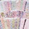 20 Un paquete de pegatinas de tarjetas adhesivas baratas para niñas, pegatinas de cuentas de mano, pegatinas de tarjetas antiguas, pegatinas de dibujos animados, pegatinas decorativas con láser