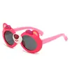 Nuevas gafas de sol de dibujos animados para niños polarizadas silicona oso fresa venta al por mayor de fábrica gafas de sol para niños de escuela primaria