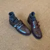 2026 Novo Modelo Velcro Estilo Britânico Versátil Feminino Slip-On Baixo Salto Couro Genuíno Respirável Mocassins