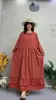 Nuevo Vestido Vintage de Algodón y Lino para Primavera y Otoño, Corte Holgado, Tallas Grandes, Vestido Estilizador con Estampado Floral, Estilo Étnico, Venta al por Mayor
