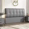 Encosto Macio Acolchoado de Cabeceira com Estrutura de Madeira Maciça, Novo Modelo 2026, Painel Traseiro Separado, Luxo Leve, Design Moderno Simples, De Chão, Feito Sob Medida