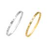 Pulsera para Mujer Personalidad Transfronteriza Hexágono Compacto Acero Inoxidable Pulsera Moda Diamante Completo Temperamento Pulsera Regalo Joyería