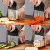 Cuchillo Ondulado de Acero Inoxidable Dentado para Patatas, Cuchillo Ondulado para Uso en Cocina, Pequeña Herramienta para Cortar Verduras, Venta al por Mayor desde el Fabricante